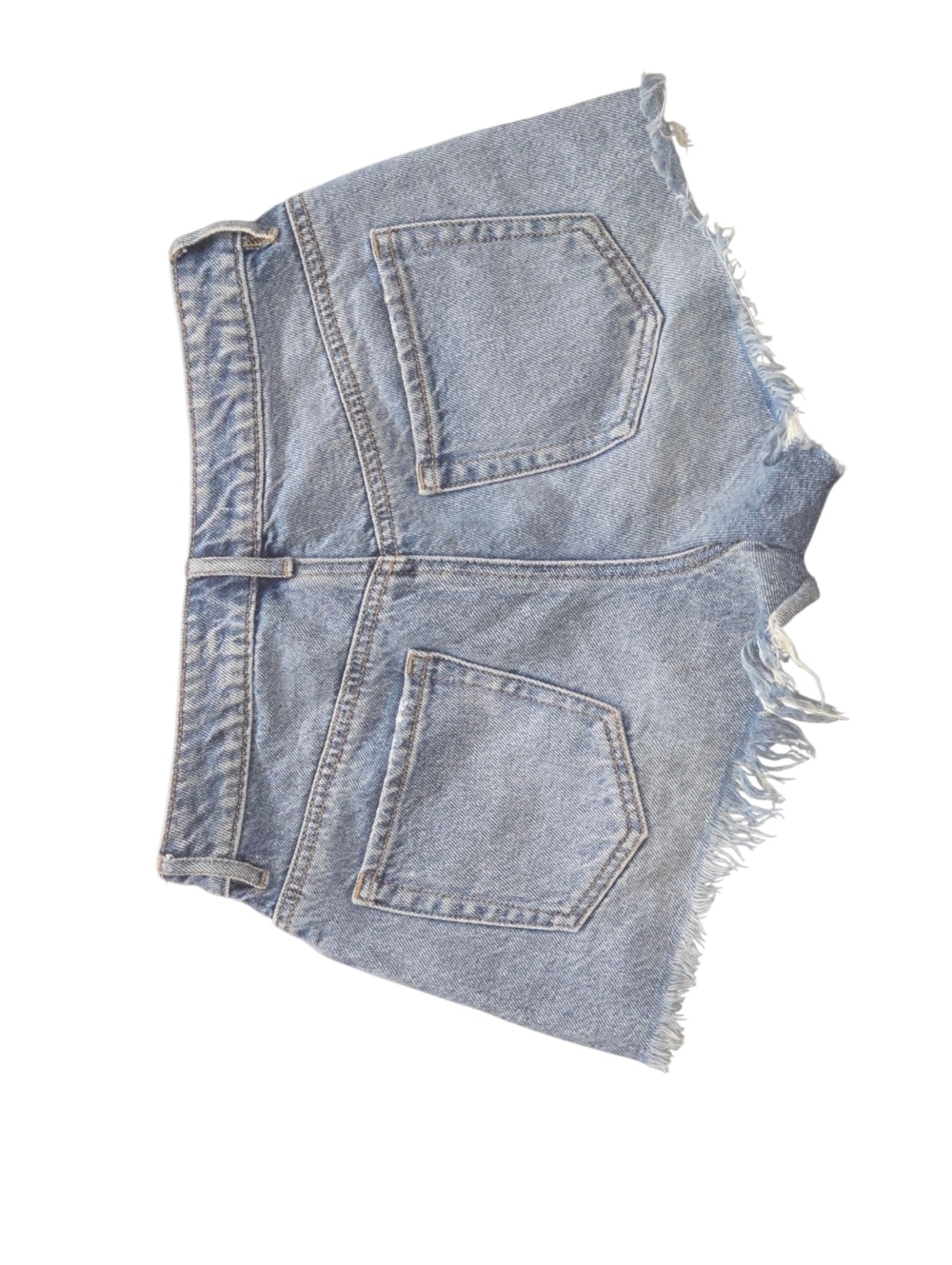 PacSun High Rise Festival Light Blue Distressed Denim Women’s Shorts Size 27 - Picture 2 of 6